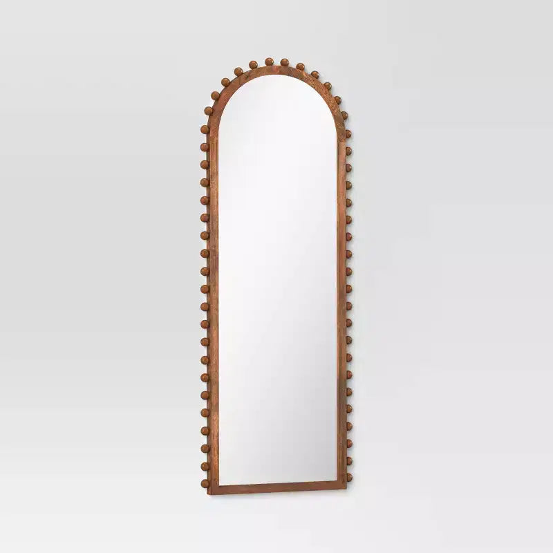 Miroir sur pied sculpté perlé 25"x65"