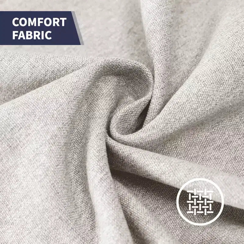 Modern Linen Fabric 3-Seater Sofa Couch with Single Sofa Chair, Rivet Design for Living Room, Bedroom, Apartment, Office