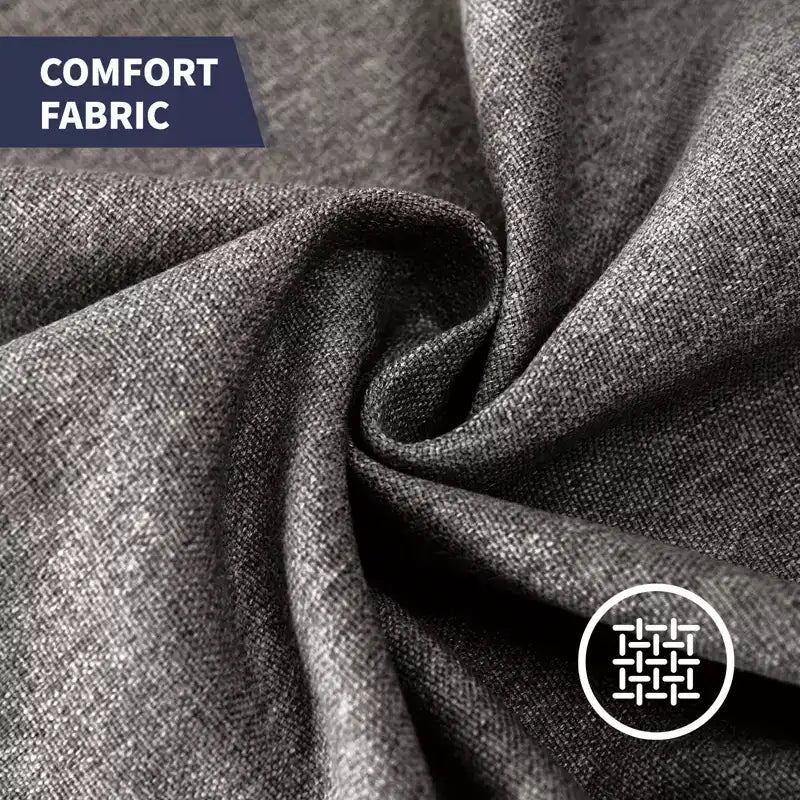Modern Linen Fabric 3-Seater Sofa Couch with Single Sofa Chair, Rivet Design for Living Room, Bedroom, Apartment, Office