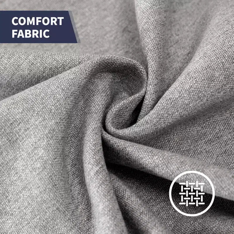 Modern Linen Fabric 3-Seater Sofa Couch with Single Sofa Chair, Rivet Design for Living Room, Bedroom, Apartment, Office