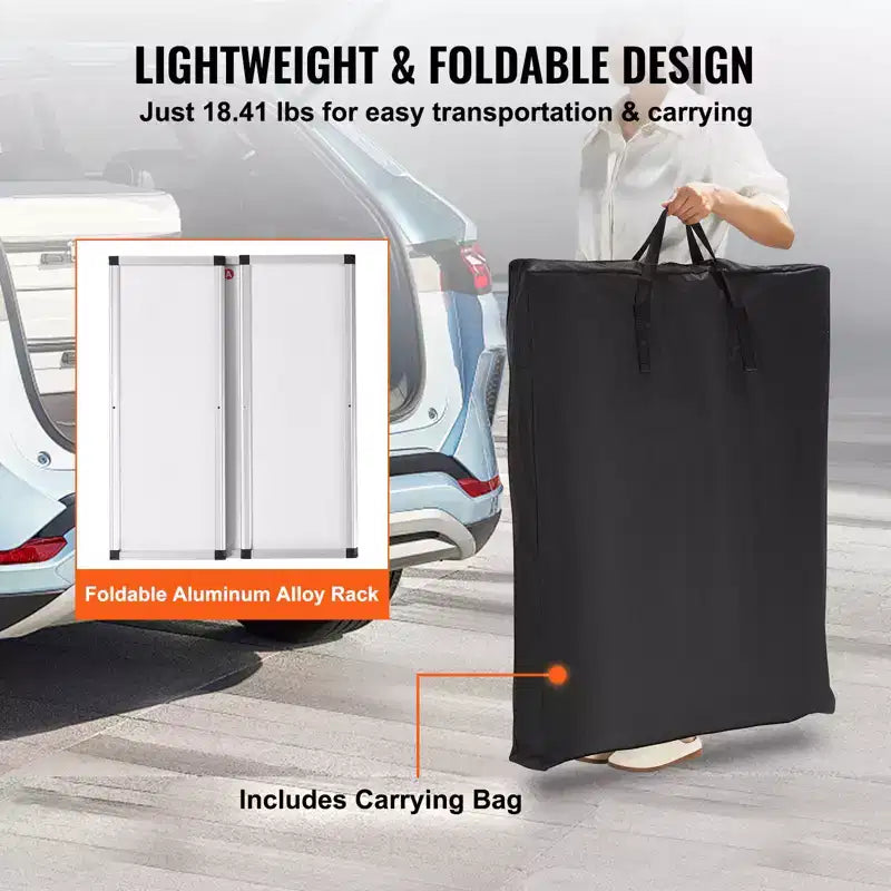 Portable Tradeshow Podium Counter Table, 30.91 x 14.96 x 71.46", Display Exhibition Counter Stand Booth, White
