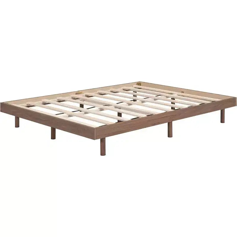 Full Size Floating Platform Bed Frame, Modern Design with Headboard, Footboard, Siderail, No Box Spring Needed