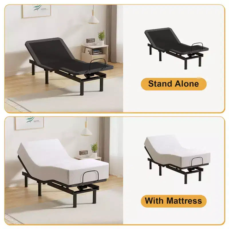 Adjustable Bed Base with Thickened Foam Frame