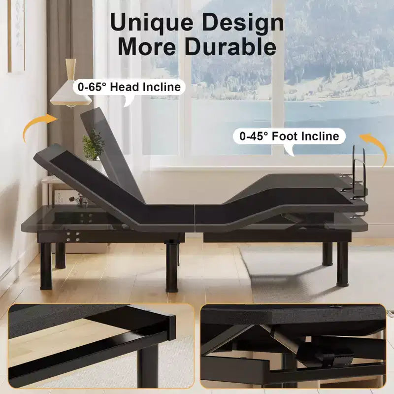 Adjustable Bed Base with Thickened Foam Frame