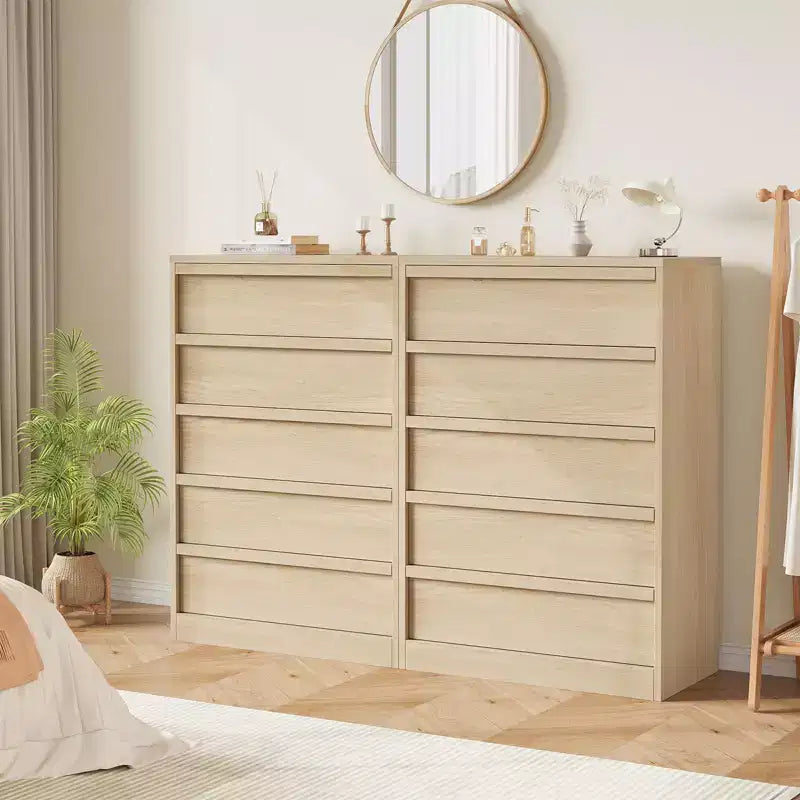 3/4/5/7 Drawer Dresser, Tall Chest of Drawers with Large Storage, Modern Slim Nightstand for Bedroom, Living Room