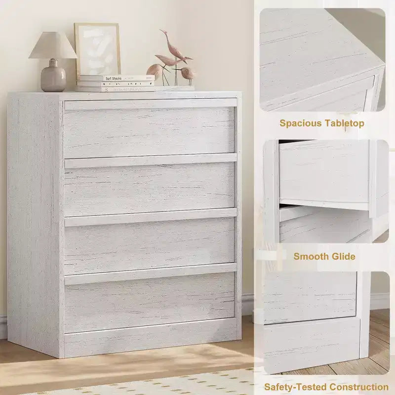 3/4/5/7 Drawer Dresser, Tall Chest of Drawers with Large Storage, Modern Slim Nightstand for Bedroom, Living Room