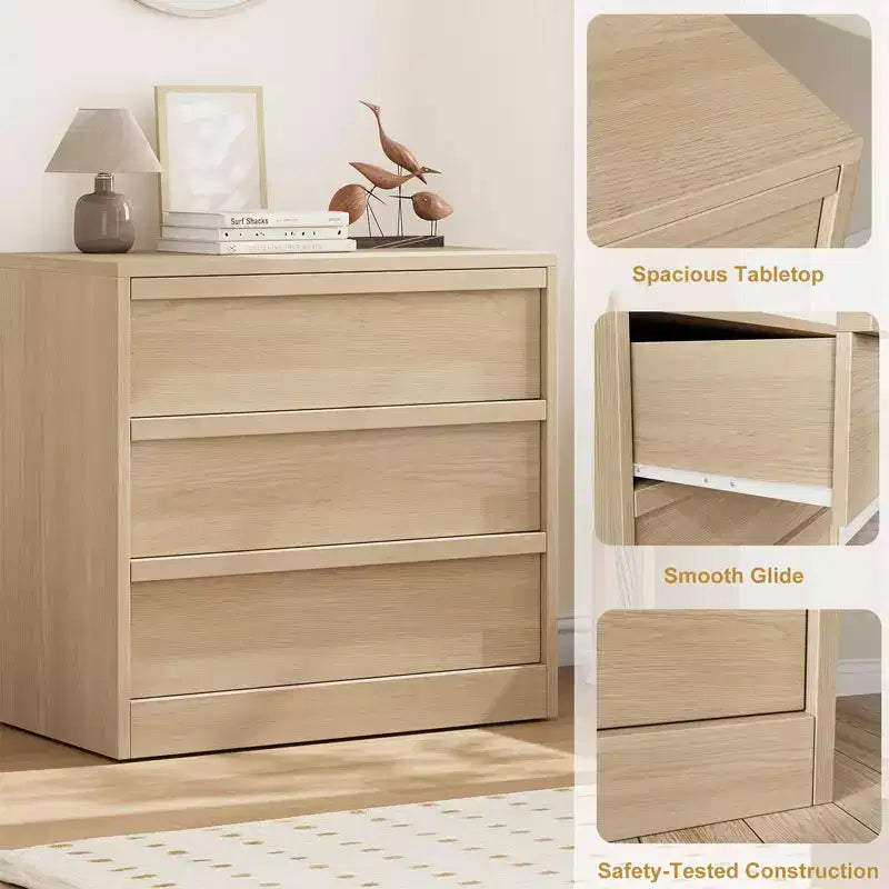 3/4/5/7 Drawer Dresser, Tall Chest of Drawers with Large Storage, Modern Slim Nightstand for Bedroom, Living Room