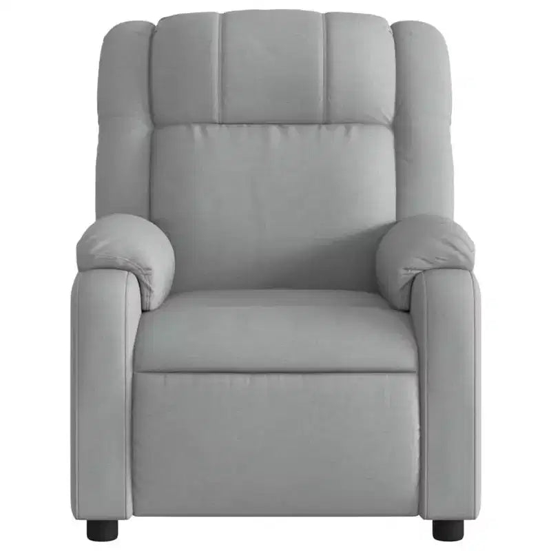 Recliner Chair, Light Gray Fabric