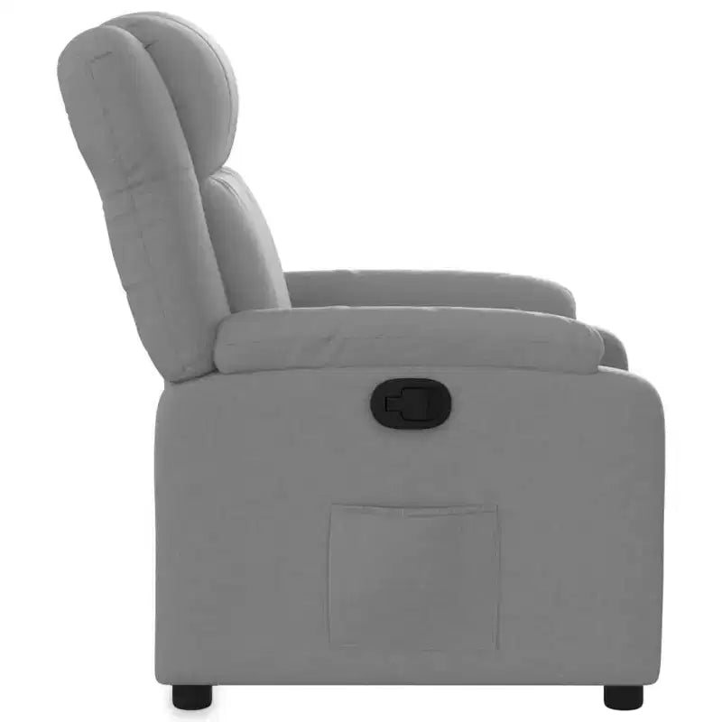 Recliner Chair, Light Gray Fabric