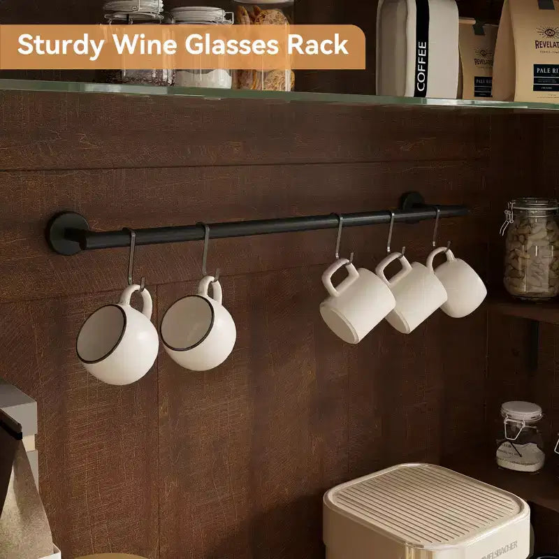 72" Coffee Bar Cabinet with Hutch, Farmhouse Buffet Cabinet with Microwave Stand, Wine Rack & Storage Shelves