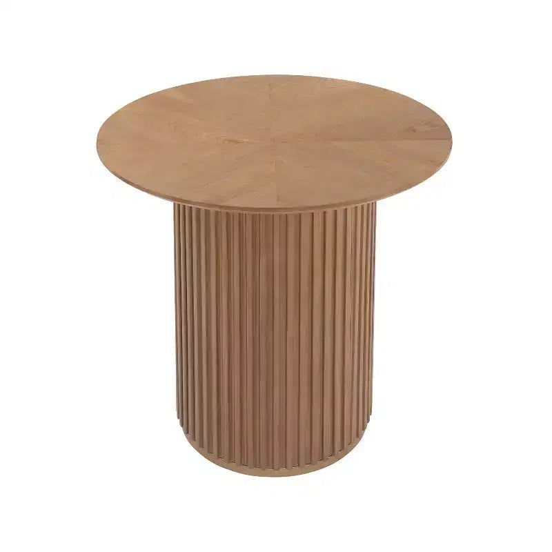 Counter Height Round Dining Table, Ash Veneer Finish