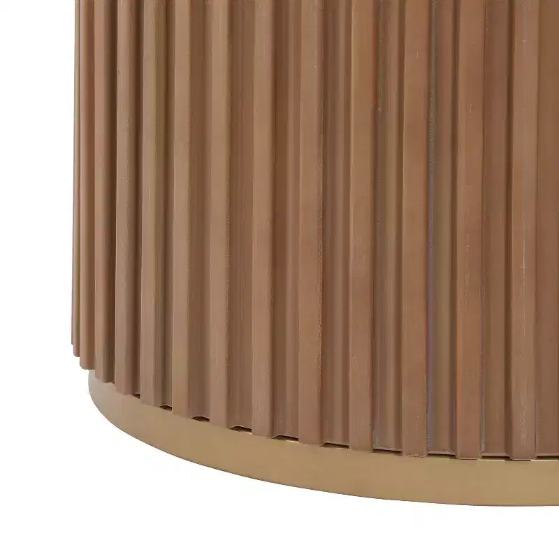 Counter Height Round Dining Table, Ash Veneer Finish