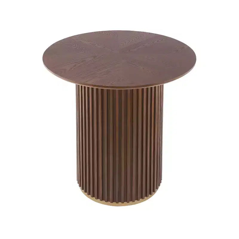 Counter Height Round Dining Table, Ash Veneer Finish