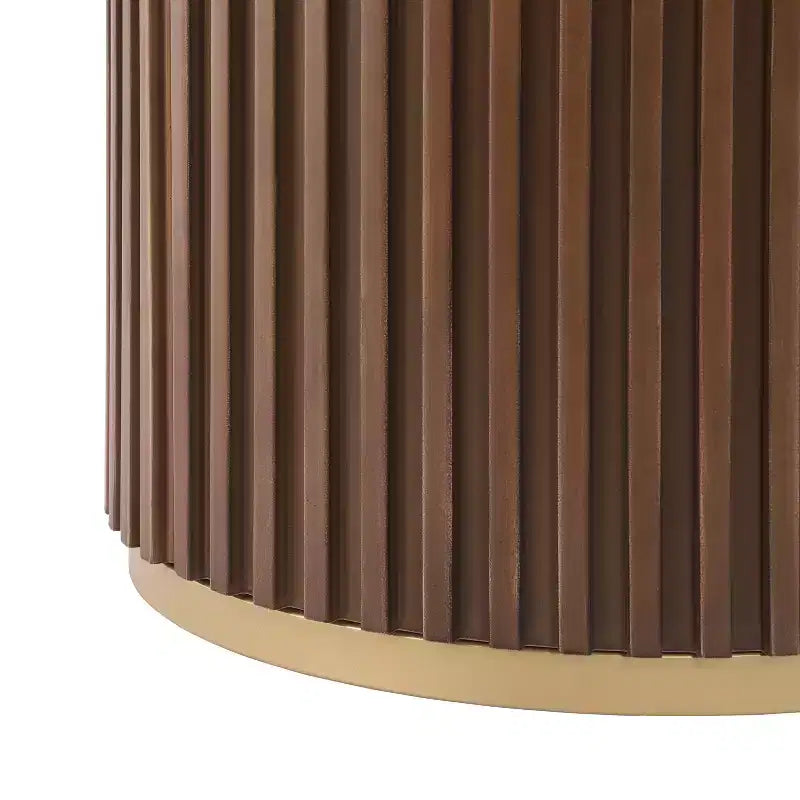 Counter Height Round Dining Table, Ash Veneer Finish
