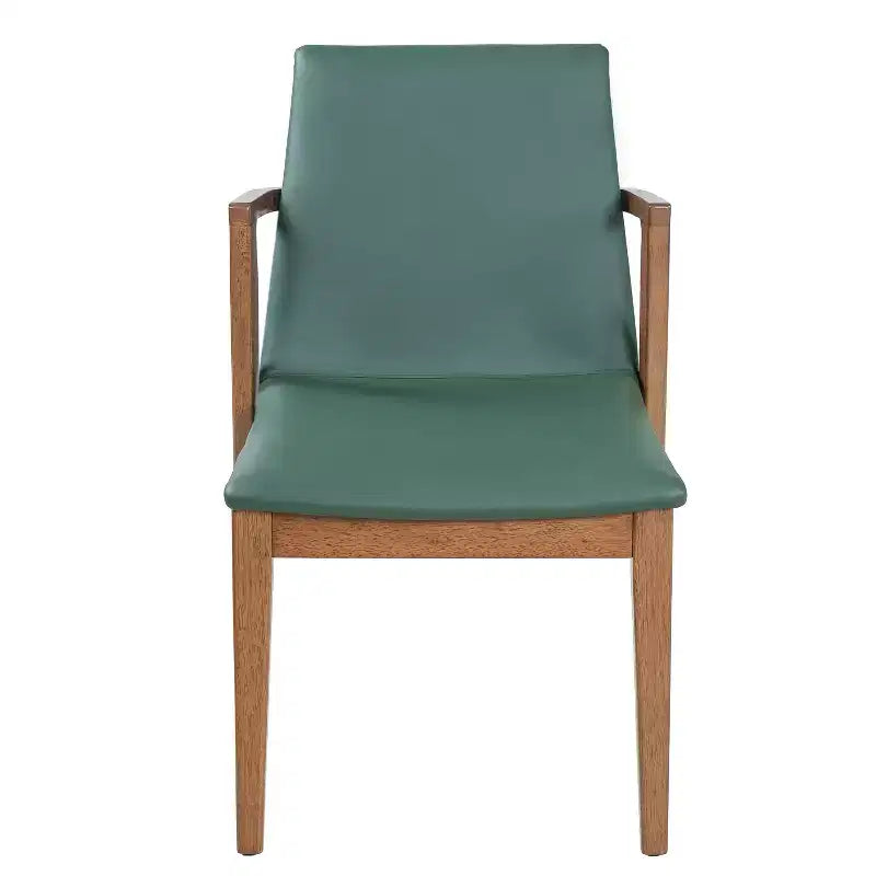 Modern Rubberwood Upholstered Dining Chairs with Backrest