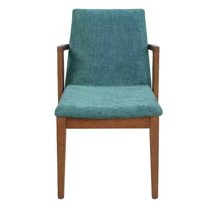 Modern Rubberwood Upholstered Dining Chairs with Backrest