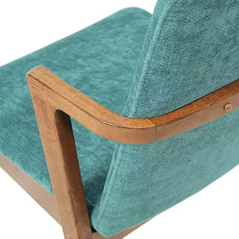 Modern Rubberwood Upholstered Dining Chairs with Backrest