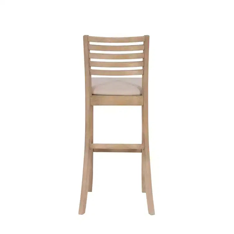 Ladder Back Bar Stool, Gray