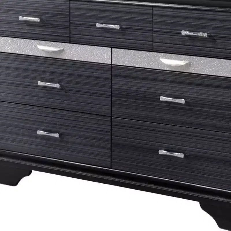 9-Drawer Dresser, Black Finish