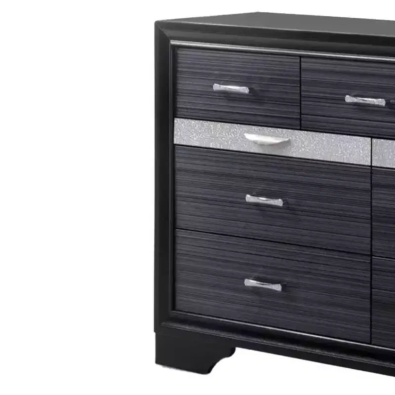9-Drawer Dresser, Black Finish