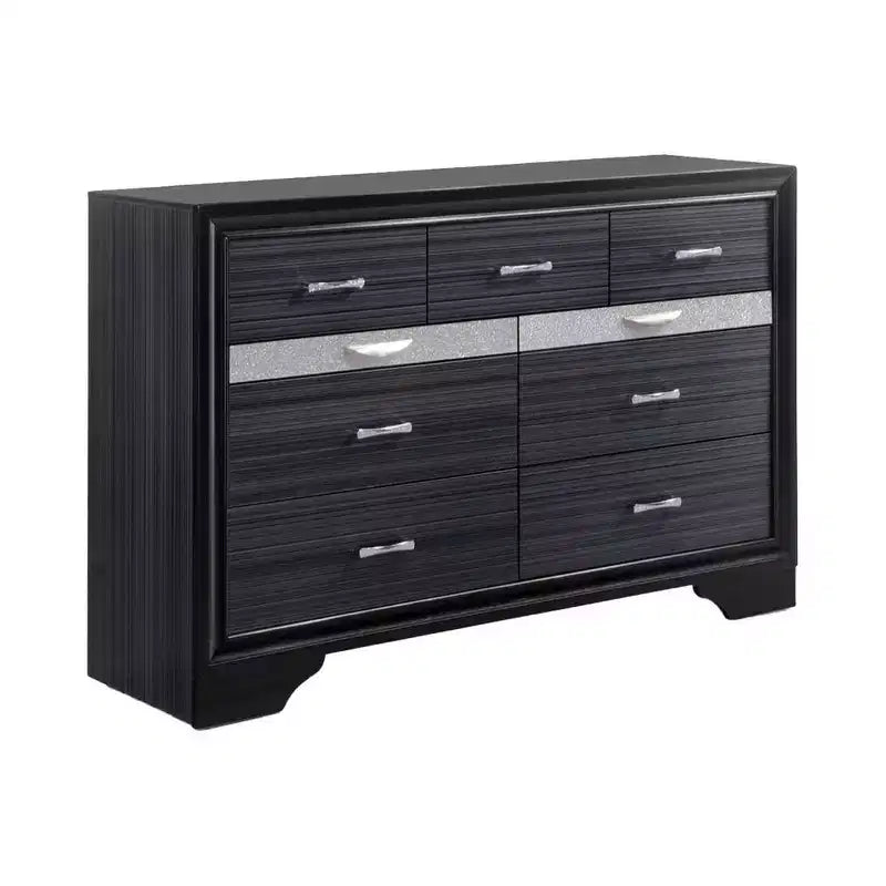 9-Drawer Dresser, Black Finish