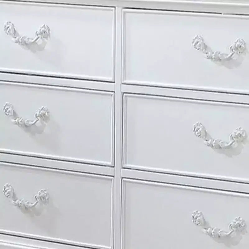 56" 8-Drawer Dresser, White Finish