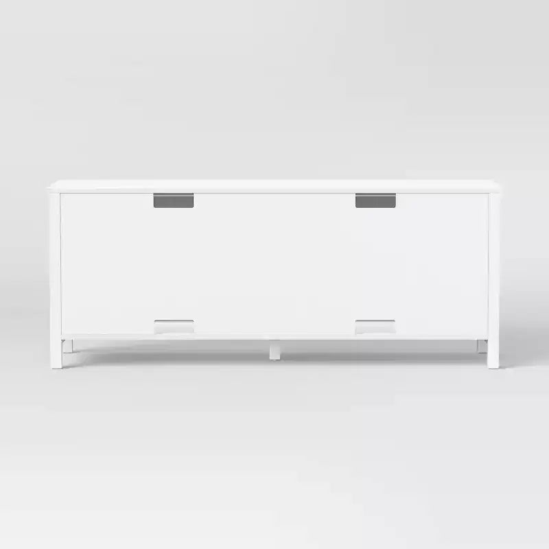 Traditional Storage TV Stand with Doors and Shelves for TVs up to 65", Classic White