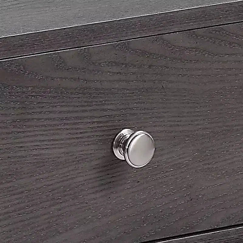 Accent End Table, Gray Oak & Chrome Finish