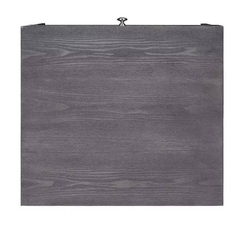 Accent End Table, Gray Oak & Chrome Finish