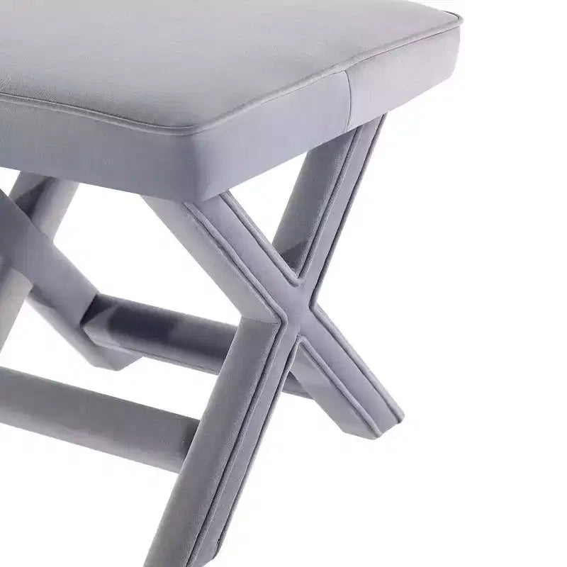 Velvet Upholstered Ottoman