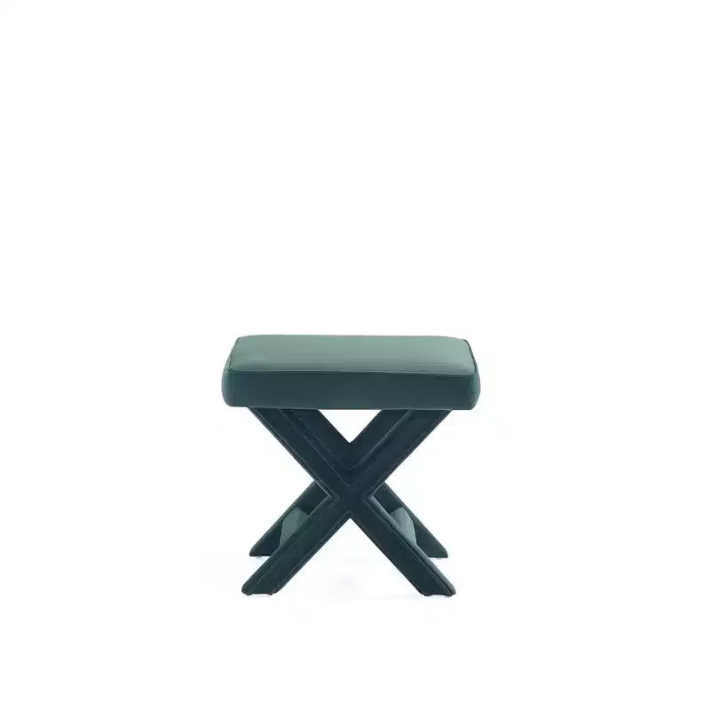 Velvet Upholstered Ottoman