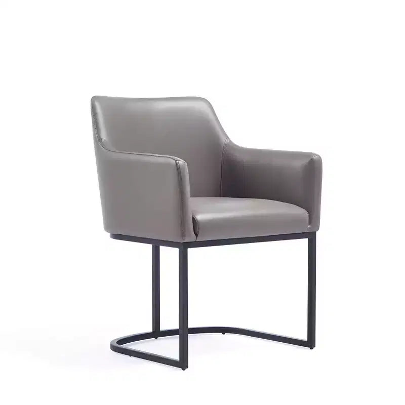 Modern Leatherette Upholstered Dining Armchair