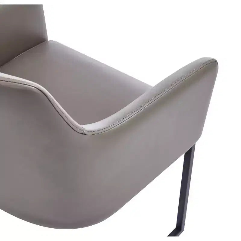 Modern Leatherette Upholstered Dining Armchair