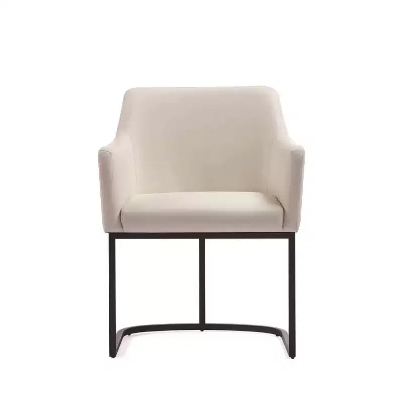 Modern Leatherette Upholstered Dining Armchair