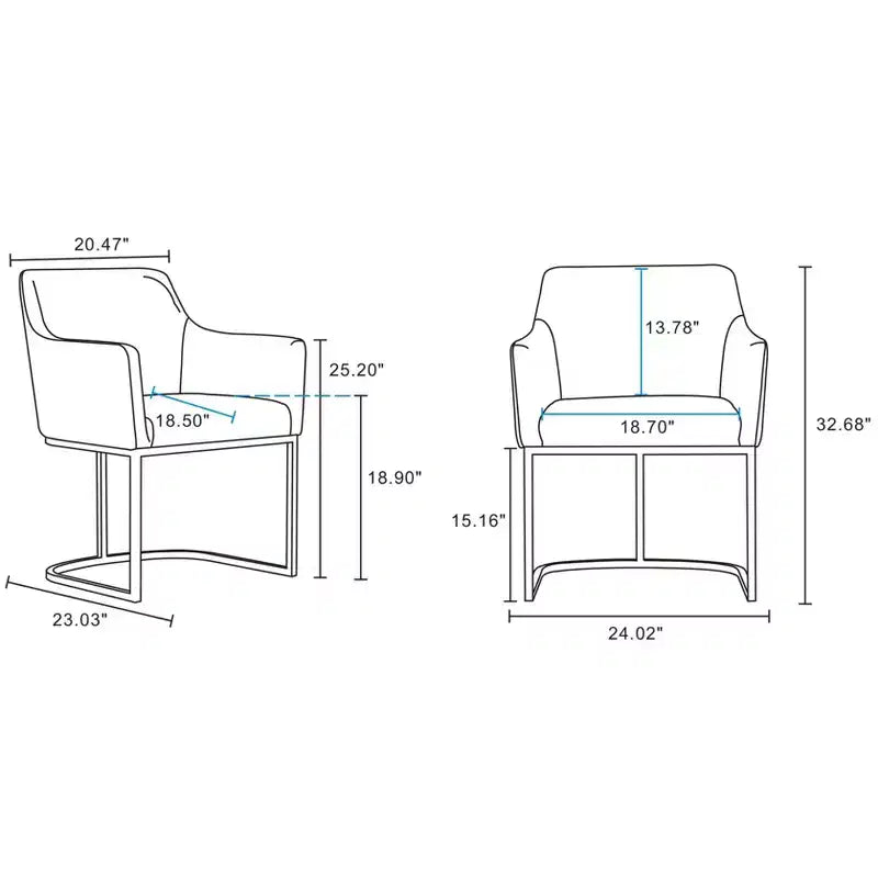 Modern Leatherette Upholstered Dining Armchair