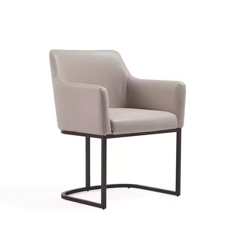 Modern Leatherette Upholstered Dining Armchair