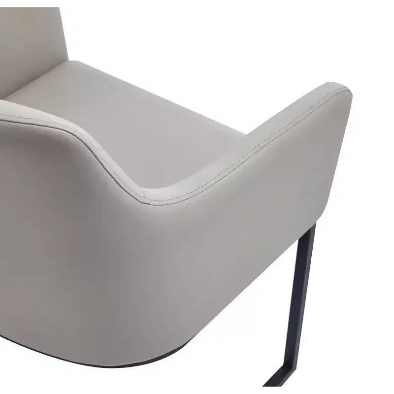 Modern Leatherette Upholstered Dining Armchair