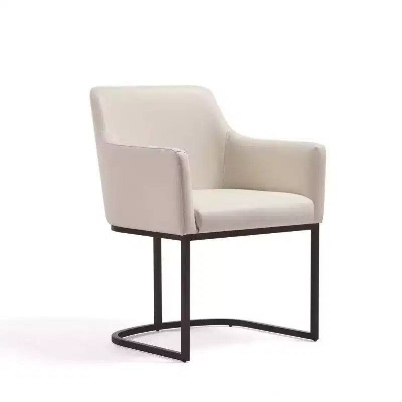 Modern Leatherette Upholstered Dining Armchair