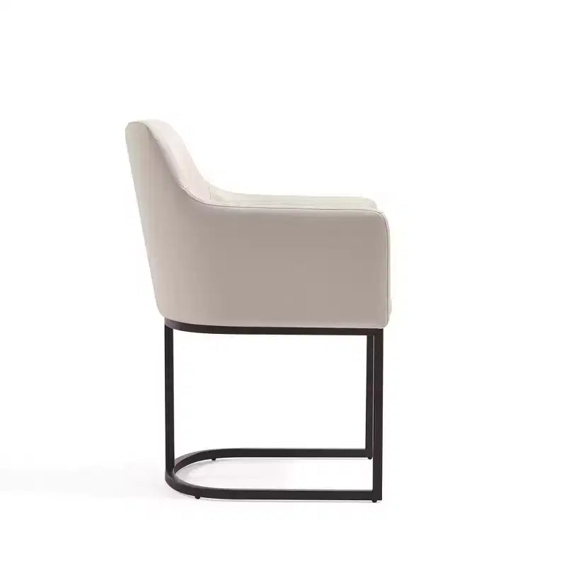 Modern Leatherette Upholstered Dining Armchair