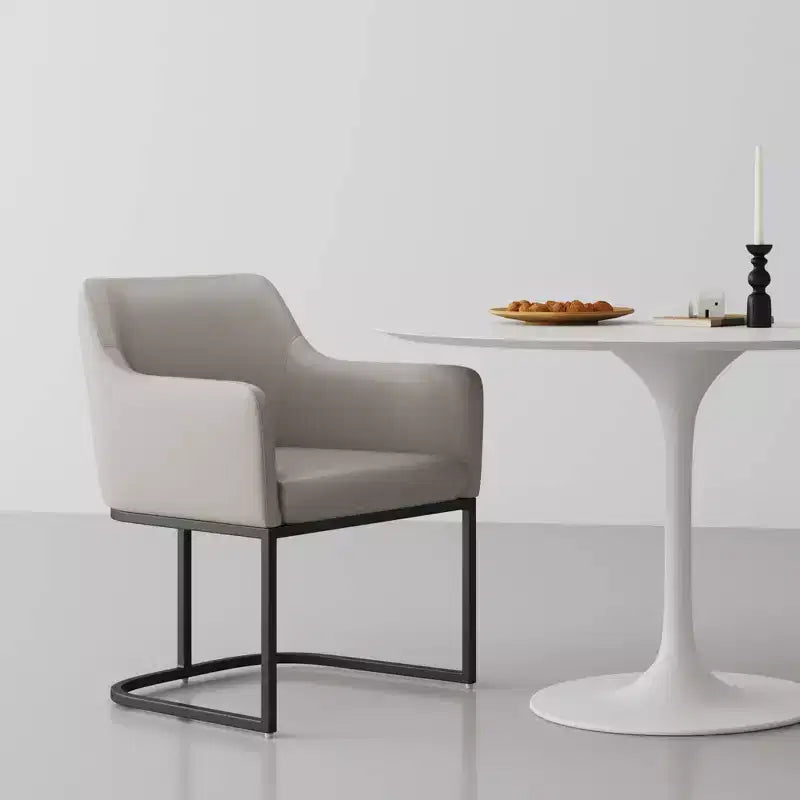 Modern Leatherette Upholstered Dining Armchair