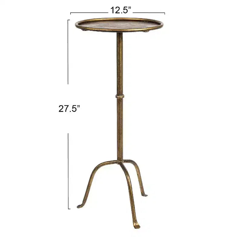 Metal Martini Cocktail Accent Table