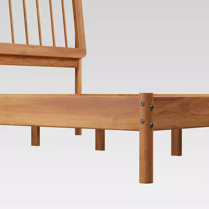 King Spindle Headboard Bed