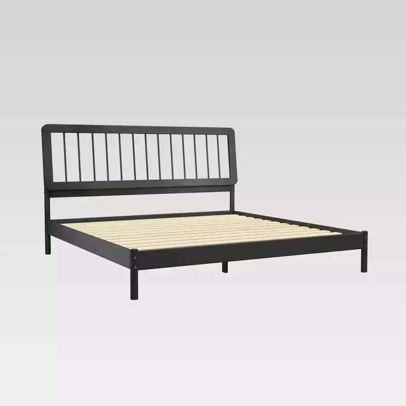 King Spindle Headboard Bed