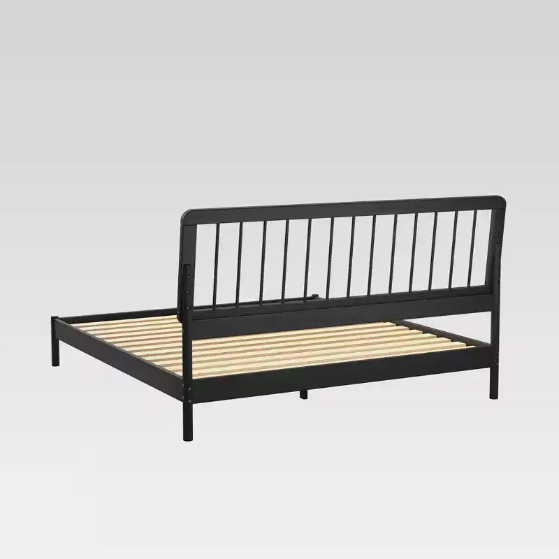 King Spindle Headboard Bed