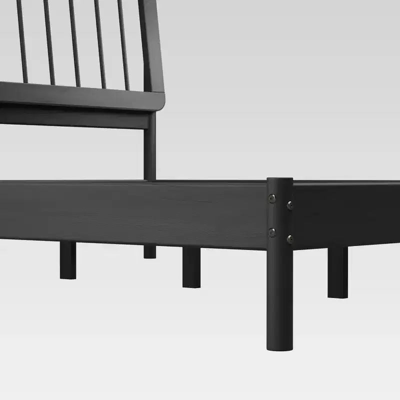 King Spindle Headboard Bed