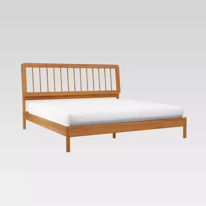 King Spindle Headboard Bed