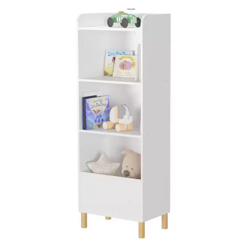 Bookshelf for Kids, 4-Tier Children Bookshelf Kids Bookcase Kids Toy Storage Organizer Book Shelves for Kids Room, Playroom, Nursery