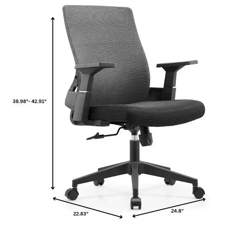 Ergonomic Mesh Office Chair - Breathable Lumbar Support, Adjustable Swivel & Tilt Computer Desk Chair
