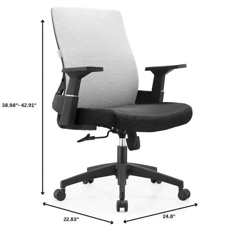 Ergonomic Mesh Office Chair - Breathable Lumbar Support, Adjustable Swivel & Tilt Computer Desk Chair
