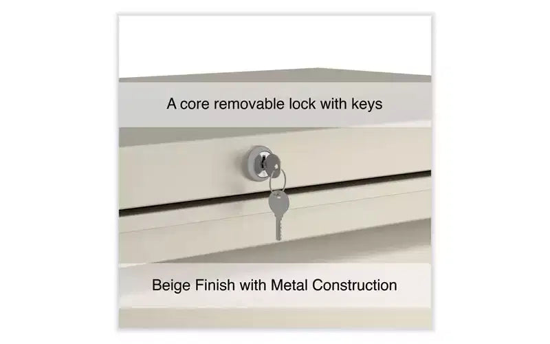 Lateral File Cabinet, 5 Legal/Letter/A4/A5-Size File Drawers, Putty, 36 x 18.63 x 67.63